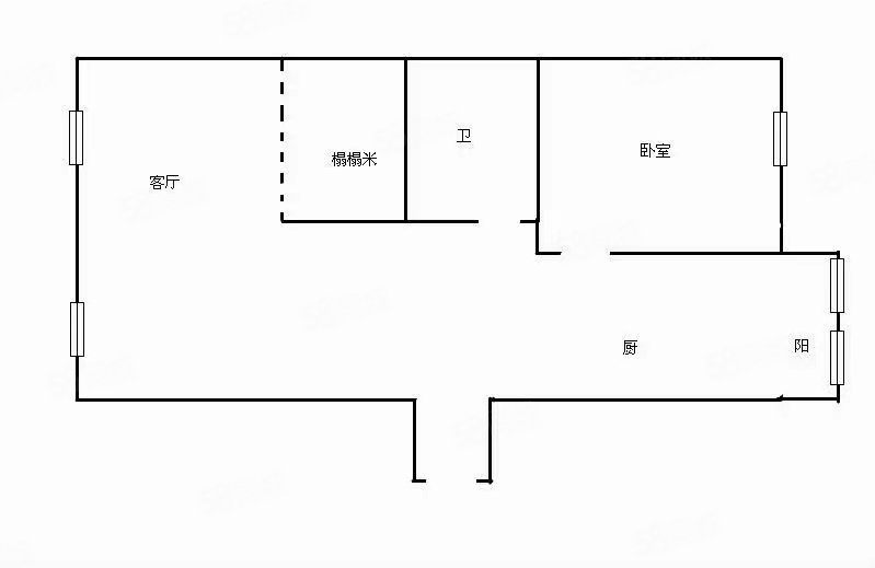 尚志大街38号小区2室1厅1卫91㎡南北69.8万