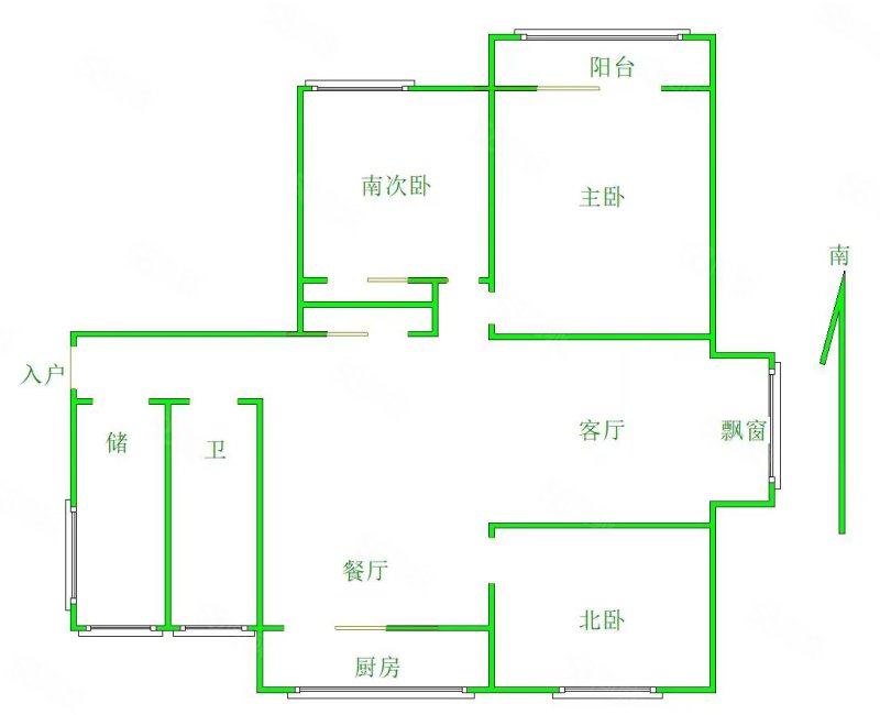 科信达永康苑3室2厅1卫122.39㎡南北70万