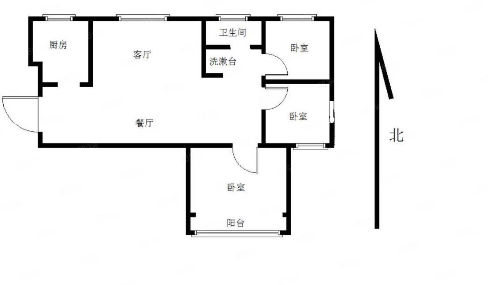 银龙雅苑3室2厅1卫85㎡南228万