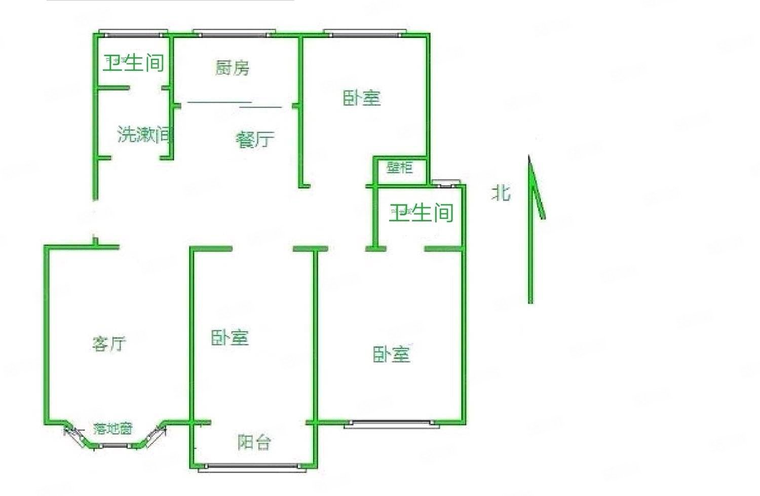 学府花园(莲池)3室2厅2卫137.43㎡南北139.8万