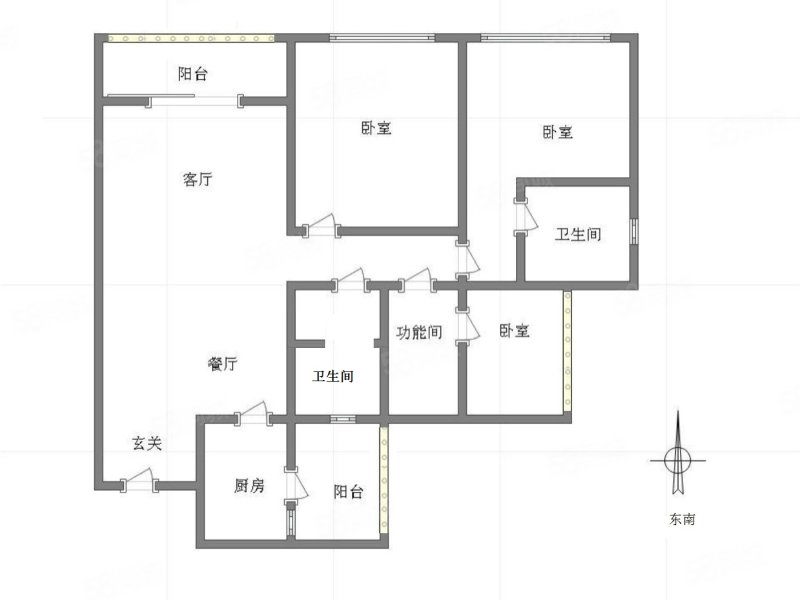 千江凌云千江府二期3室2厅2卫97.43㎡东110万