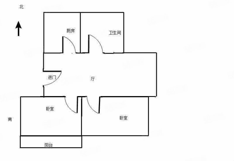 望春佳苑2室1厅1卫70.75㎡南160万