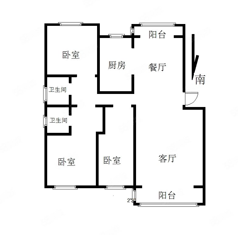 泰岩锦江城3室2厅2卫141.33㎡南北116万