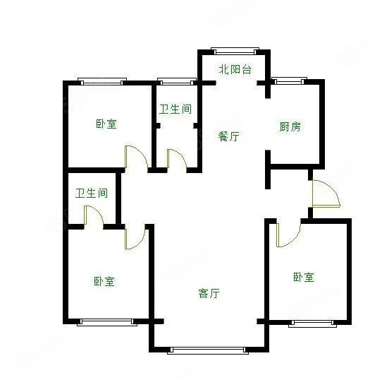 中房高尔夫家园3室2厅2卫145㎡南北136万