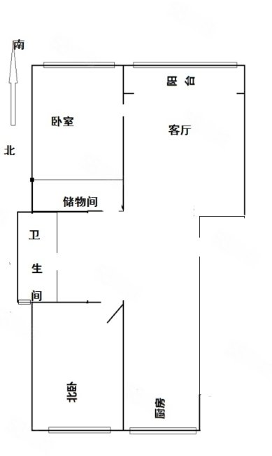 久润花园东区2室2厅1卫104.95㎡南北170万