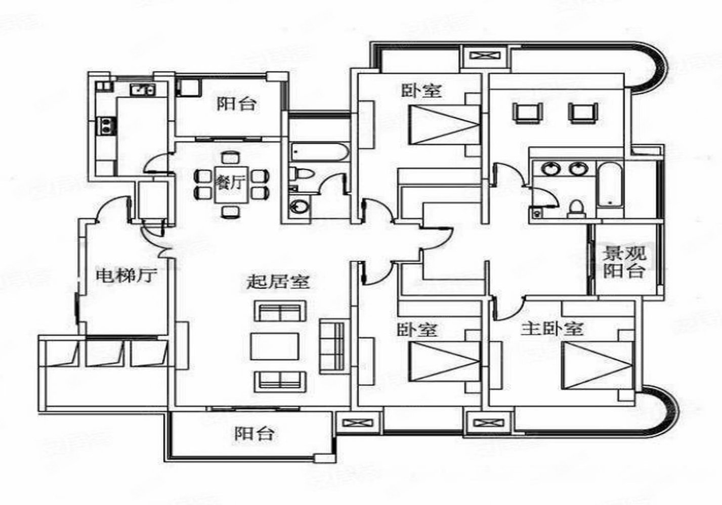 澄湖花园(别墅)4室2厅2卫176㎡南北620万