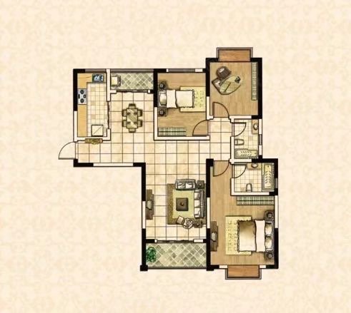 翰林华府3室2厅1卫117㎡南53万