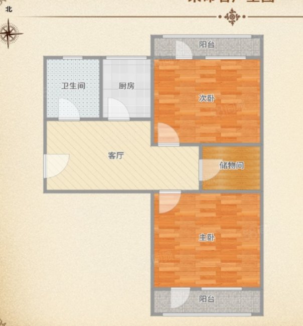 新西广街小区2室1厅1卫63.84㎡南北159万