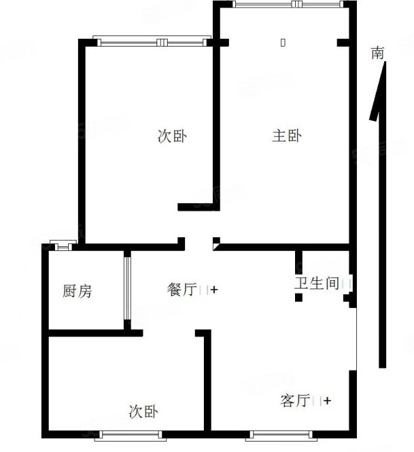 盛世长安(肥乡)3室2厅1卫98.8㎡南北62万