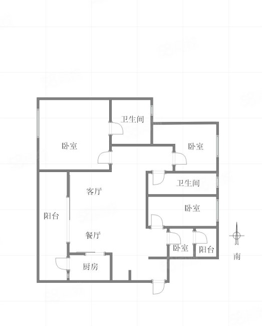 中昂新天地天玺4室2厅2卫134㎡南140万