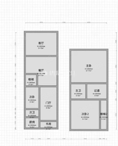 渝北烟草公司家属院3室2厅2卫126㎡南65.65万