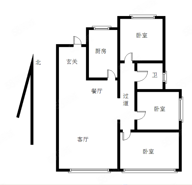 【10图】京华佳苑 3室2厅 南北通透 101平 160万免大税,京华佳苑-廊坊