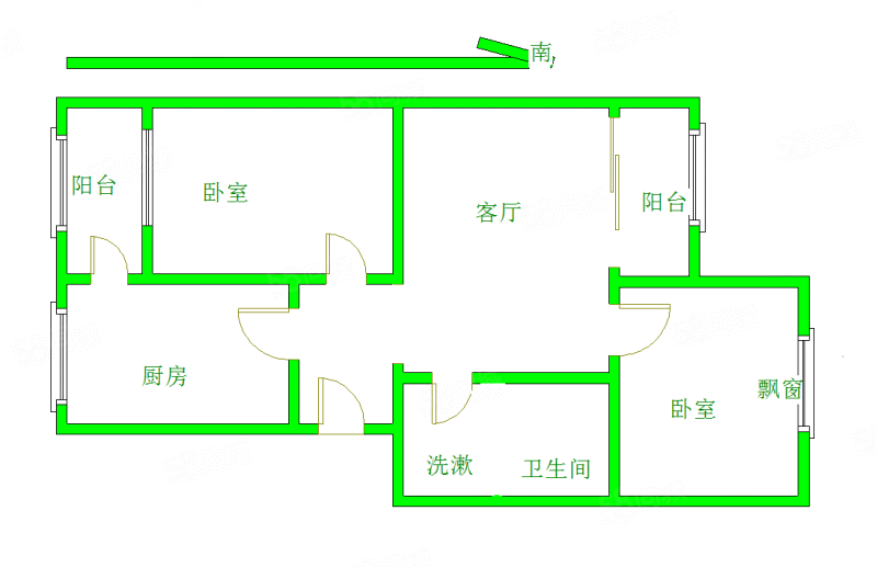 儒林苑小区(延庆)2室1厅1卫76.89㎡南北138万