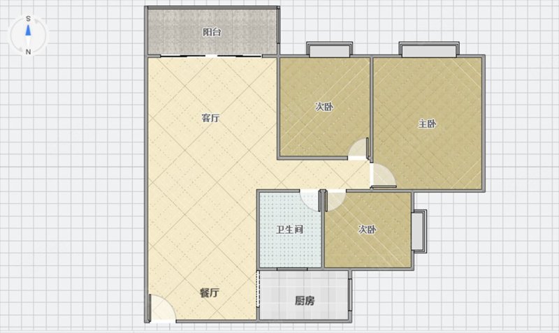 兴进中央尊馆3室2厅1卫101㎡南北88万