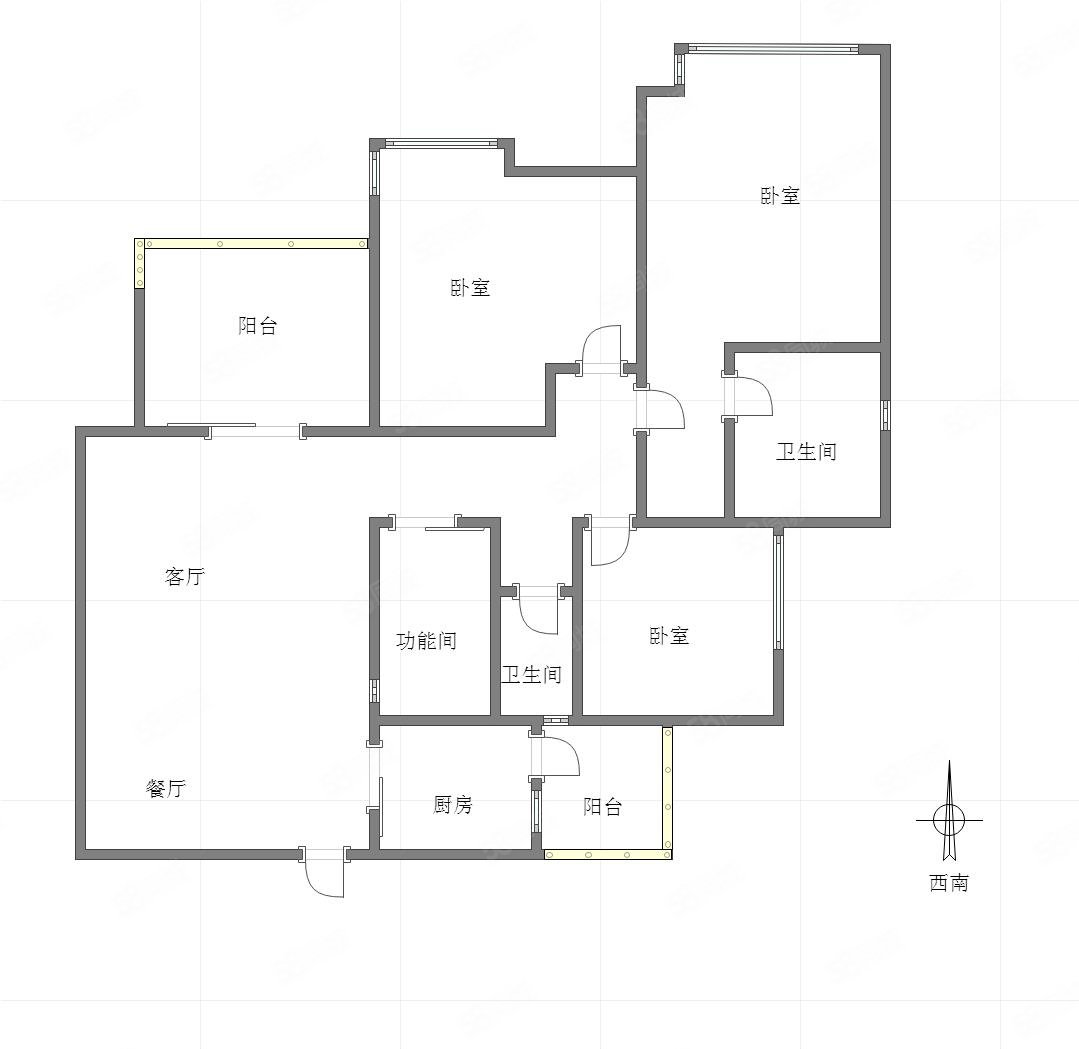 依林雅筑4室2厅2卫126.49㎡西南115万