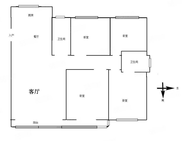 广苑珺悦府4室2厅2卫136.4㎡南北113万