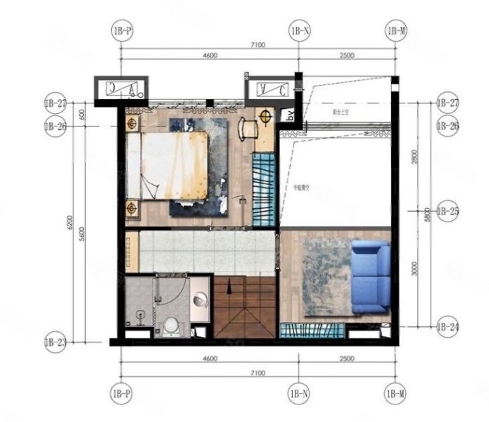 钧濠MixPark(商住楼)3室2厅2卫54.36㎡南216.8万