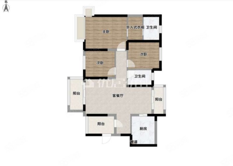 华润二十四城3室2厅2卫106.87㎡东南170万