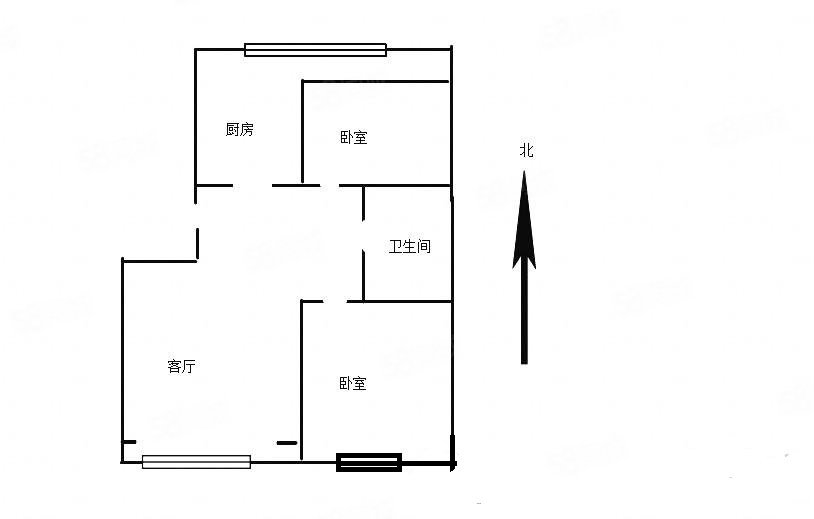 中加锦园2室2厅1卫94.22㎡南北205万