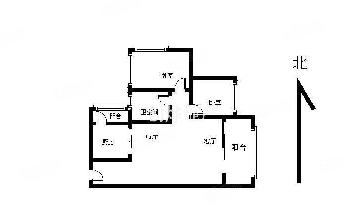 中海金沙湾2室2厅1卫86㎡东北210万