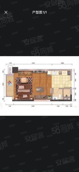 汇东星城1室1厅1卫40.55㎡南36万