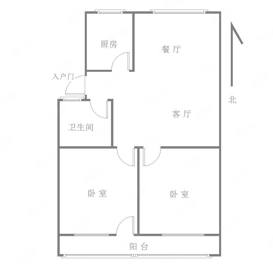 新园社区修验厂宿舍2室2厅1卫97㎡南北58.6万