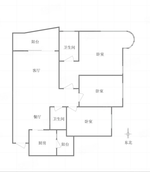 云满庭(D区)3室2厅2卫131.67㎡东北119万