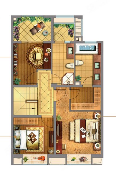 海上湾三期(闻涧) 4室3厅3卫 177.15平米