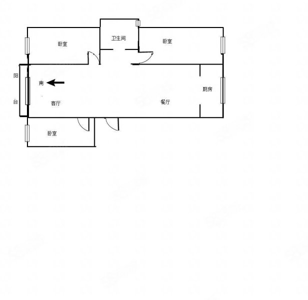 绿雅铭居3室2厅1卫95㎡南北73万