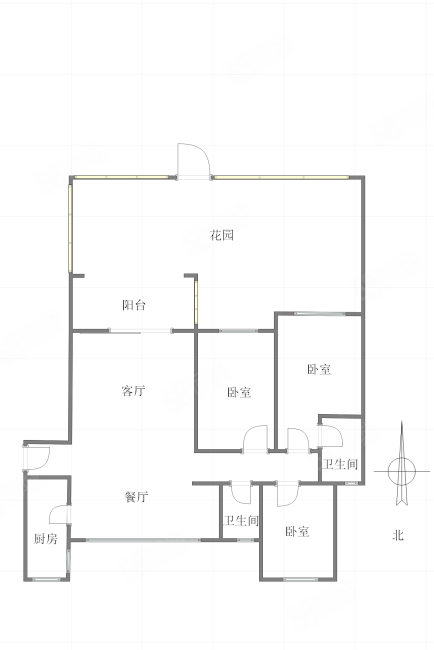 美堤雅城(B区)3室2厅2卫128㎡南北128万