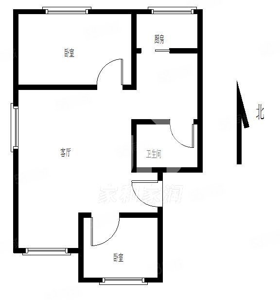 羊耳峪西区住宅小区2室1厅1卫86.73㎡南北150万