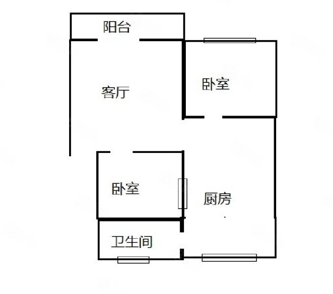 下河路小区2室1厅1卫73㎡南北33万