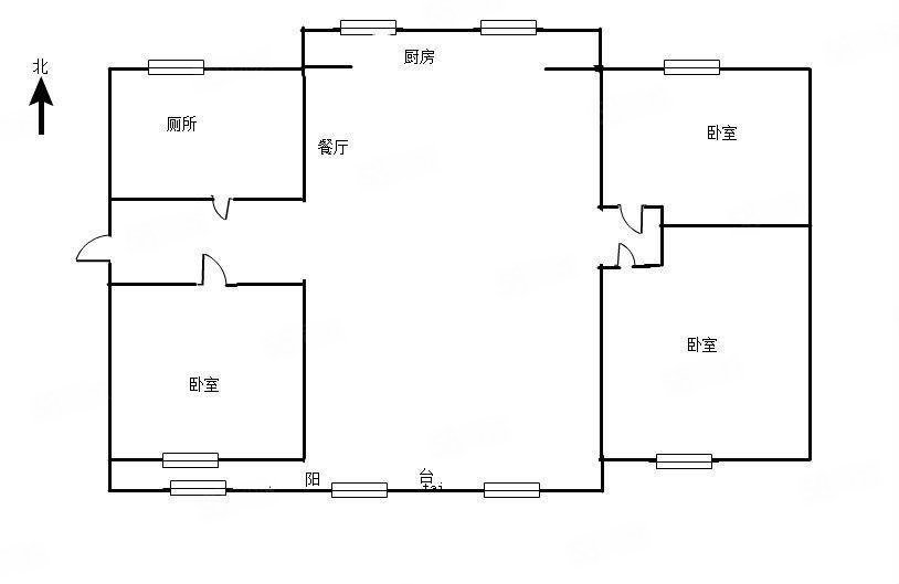 山工苑3室2厅1卫121㎡南北65万