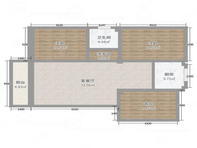 昌荣新城3室2厅1卫138.58㎡南73万
