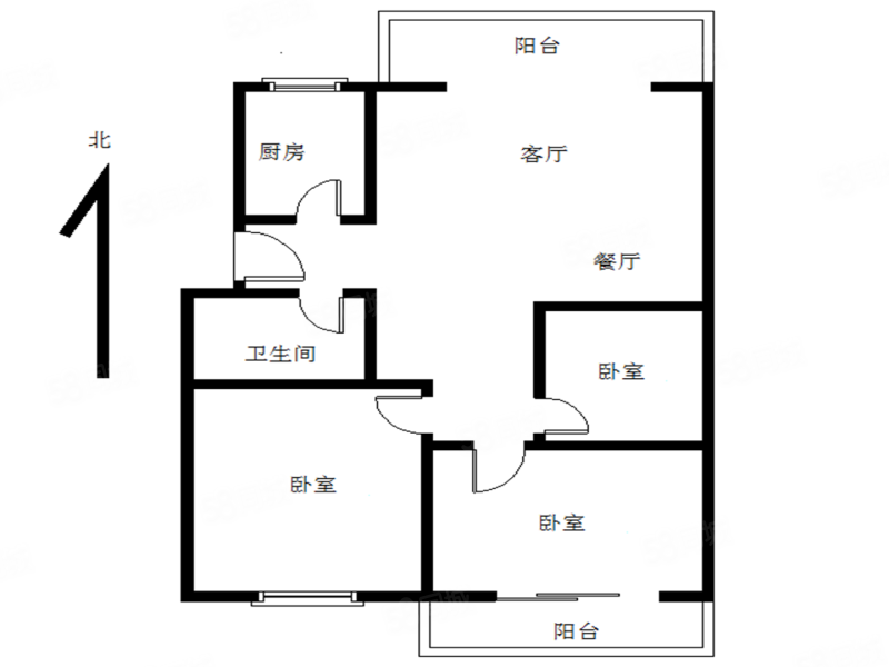 禹洲新村3室2厅1卫80.84㎡南330万