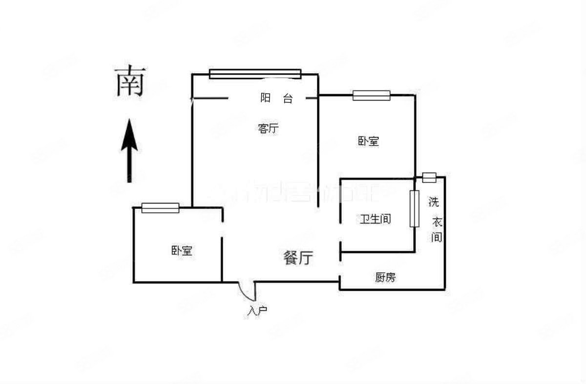 毛坯二居室,有证可按揭,宏帆广场-渭南58同城