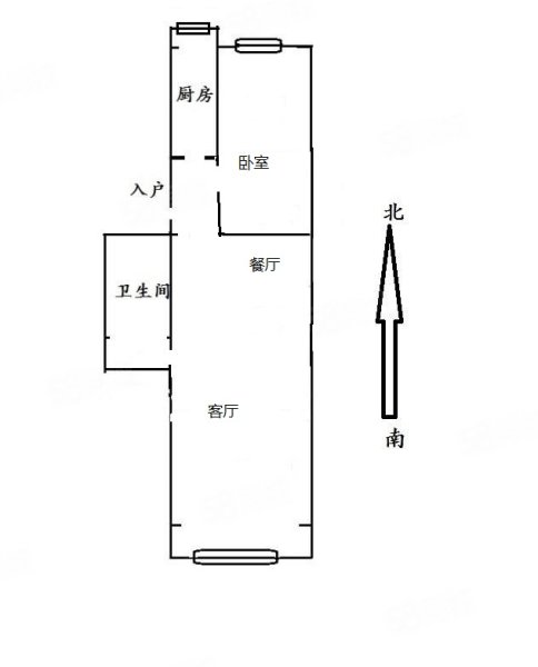 世纪家园(密云)1室2厅1卫78.24㎡南北235万