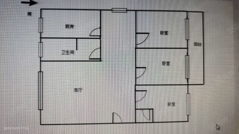 御府花都3室2厅1卫116㎡南北59万