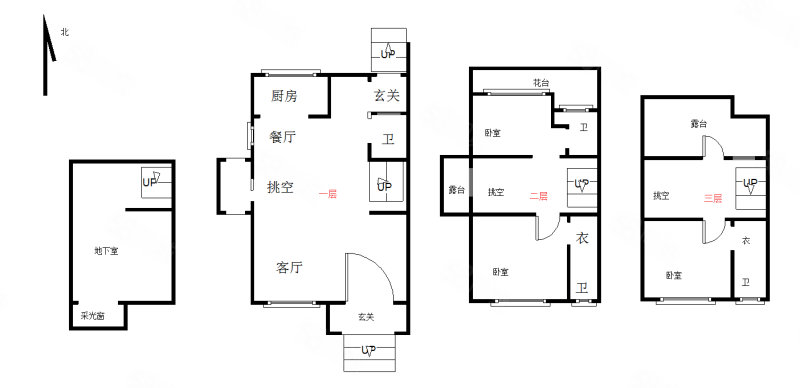 孔雀城(别墅)5室2厅4卫190㎡南北219万