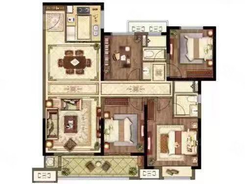 福达家园4室2厅2卫134㎡南北60.8万