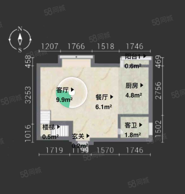 奥林花园雍景苑2室2厅1卫92㎡南北95万