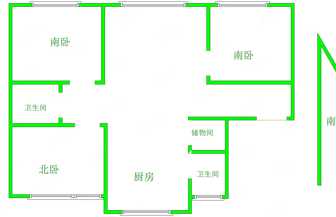 汇宝国际花园A区3室2厅2卫139㎡南北108万