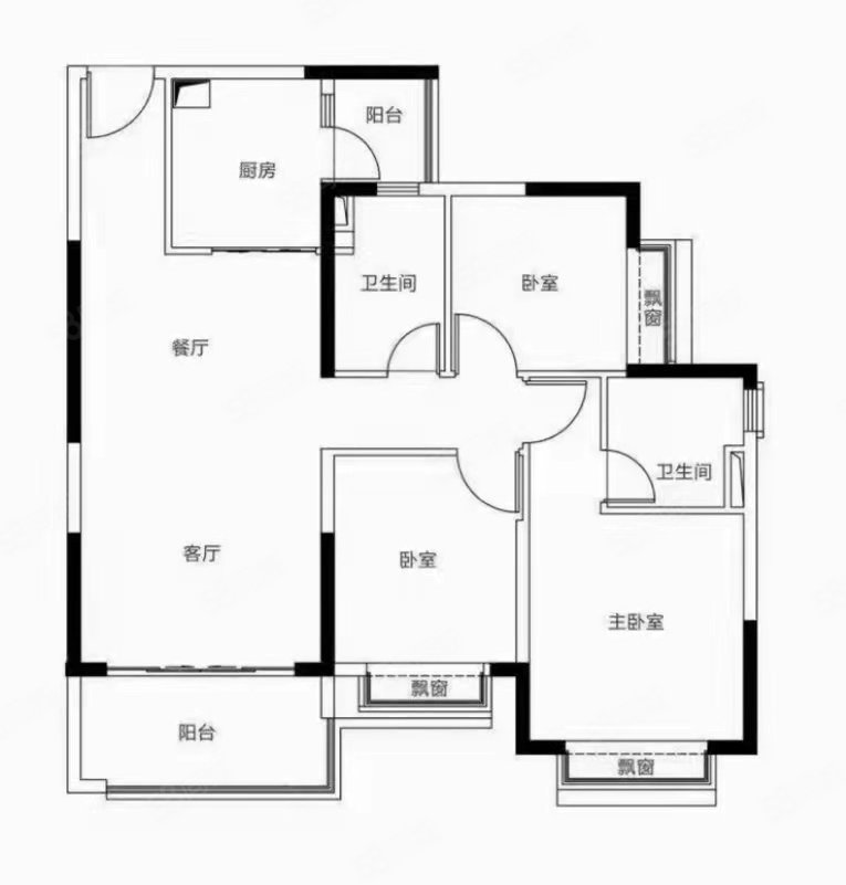 永基世纪名门(玉州区)3室2厅2卫108㎡南57万