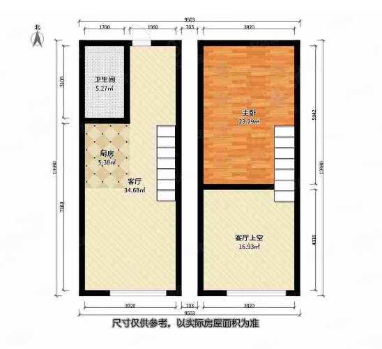 君景广场1室1厅1卫61.88㎡南52万