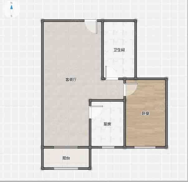 九冶生活区新新家园1室1厅1卫58.3㎡南30万