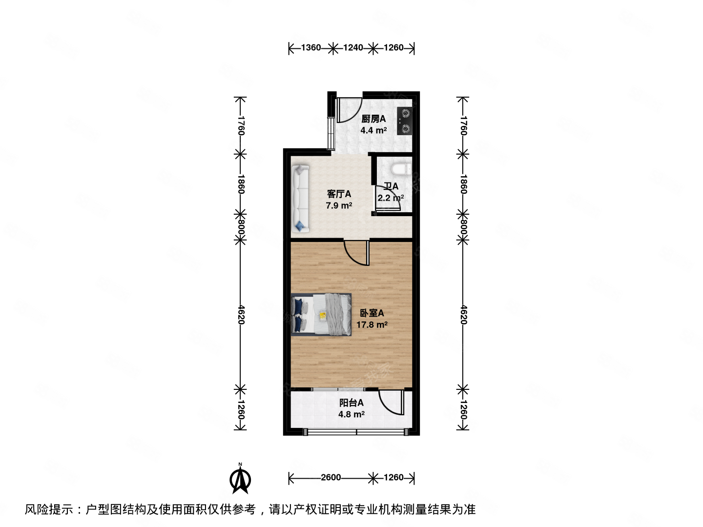安貞西里居住小區(qū)(安貞西里三區(qū))1室1廳1衛(wèi)40.01㎡南240萬(wàn)