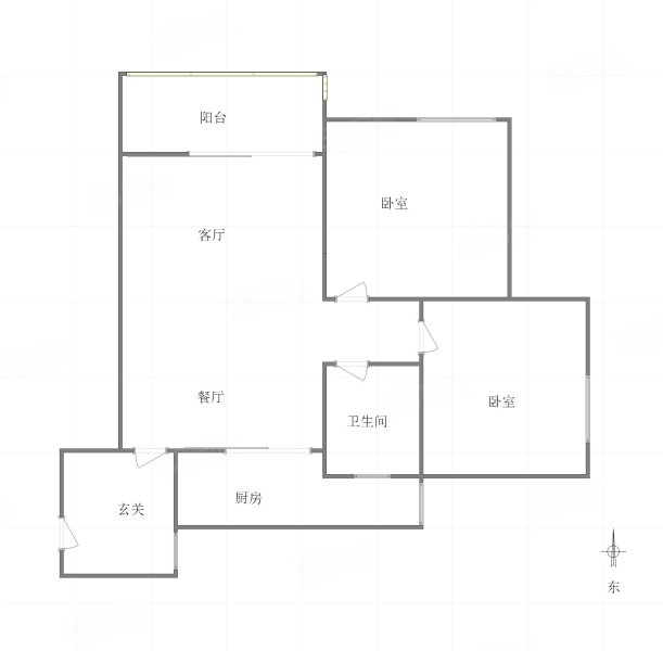 国际社区观邸2组团2室2厅1卫82.37㎡南北98万