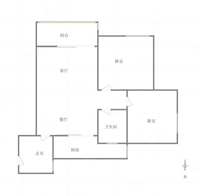 国际社区观邸2组团2室2厅1卫82.37㎡南北98万