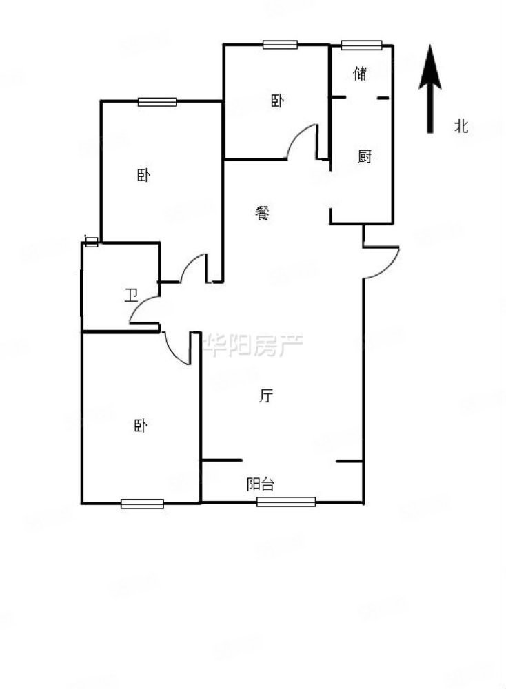 华侨城二期3室2厅1卫106㎡南北69.9万