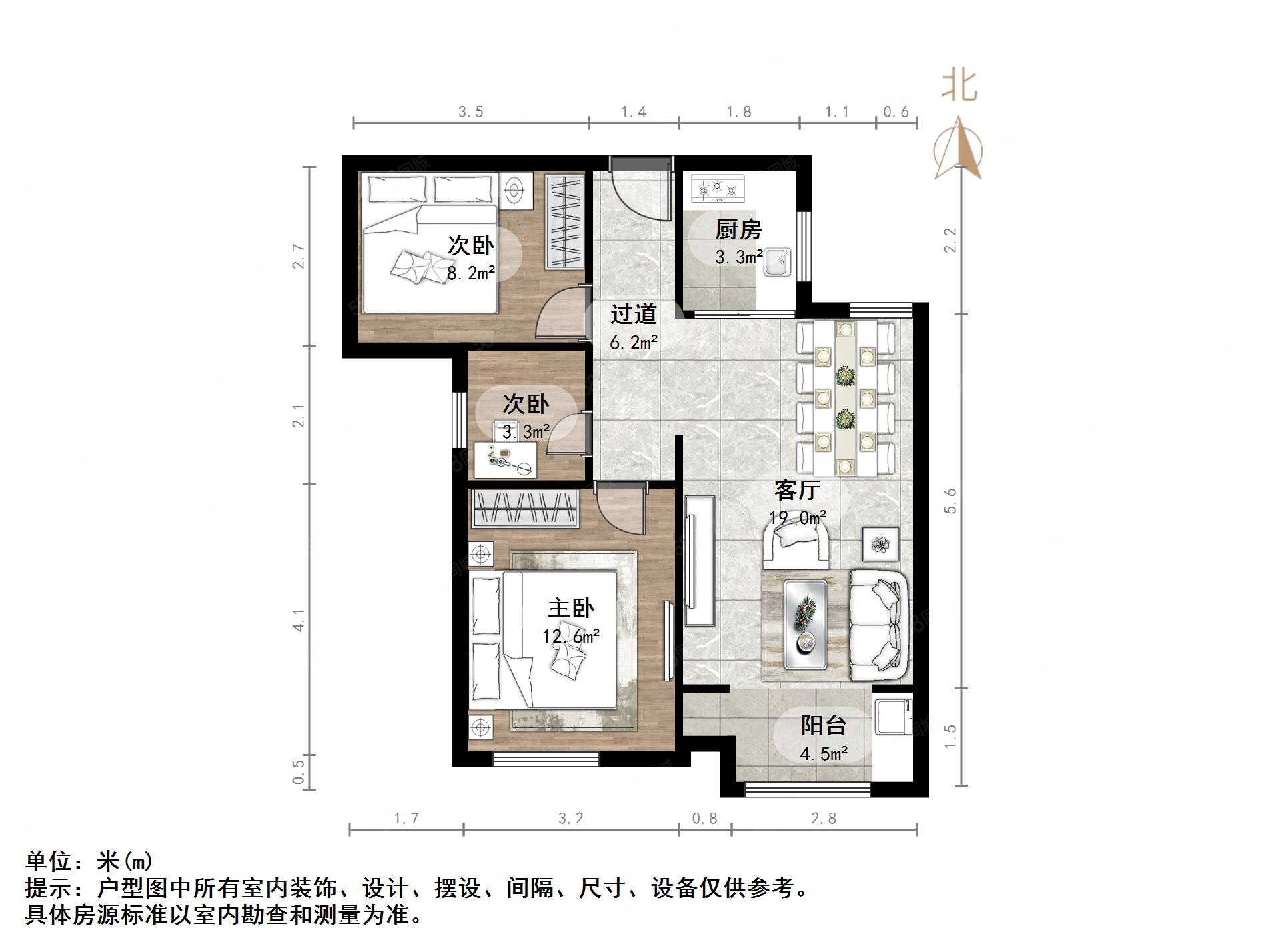 【10图】正南 2室2厅 凤凰国际南区,凤凰国际南区-济南58同城